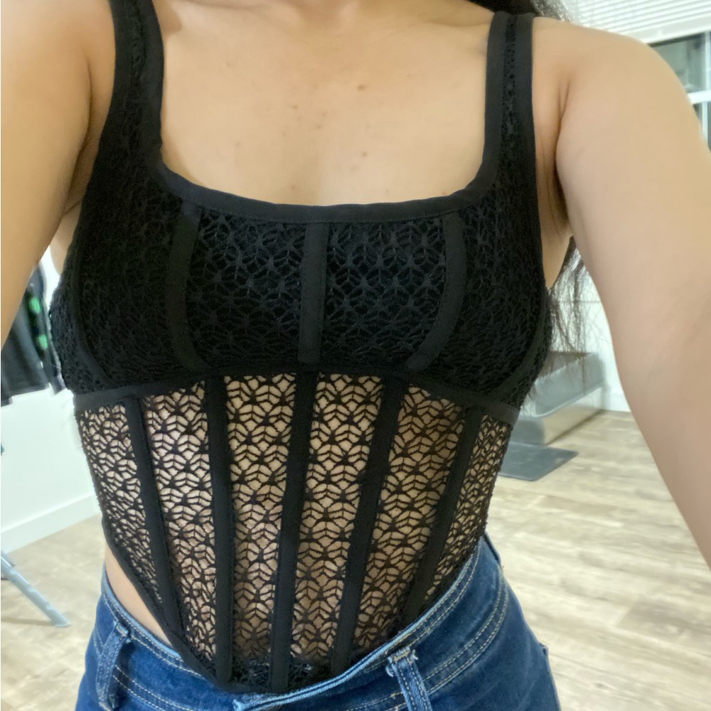 White Fox - Cute black corset